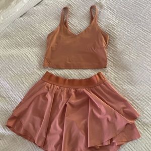 Lululemon align tank and tennis skirt set size 10 EUC